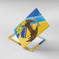 Personalised Bosnia and Herzegovina Independence Day Canvas Wall Art Lilium Bosniacum With Eagle Curve Style - Wonder Print Shop