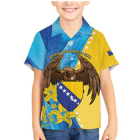 Personalised Bosnia and Herzegovina Independence Day Family Matching Mermaid Dress and Hawaiian Shirt Lilium Bosniacum With Eagle Curve Style - Wonder Print Shop