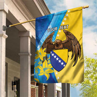 Personalised Bosnia and Herzegovina Independence Day Garden Flag Lilium Bosniacum With Eagle Curve Style - Wonder Print Shop