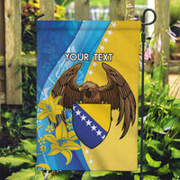 Personalised Bosnia and Herzegovina Independence Day Garden Flag Lilium Bosniacum With Eagle Curve Style - Wonder Print Shop