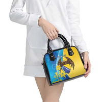 Personalised Bosnia and Herzegovina Independence Day Shoulder Handbag Lilium Bosniacum With Eagle Curve Style