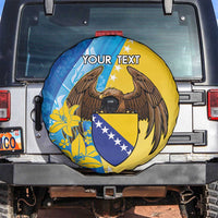 Personalised Bosnia and Herzegovina Independence Day Spare Tire Cover Lilium Bosniacum With Eagle Curve Style - Wonder Print Shop