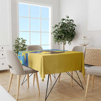 Personalised Bosnia and Herzegovina Independence Day Tablecloth Lilium Bosniacum With Eagle Curve Style - Wonder Print Shop