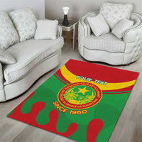 Personalised Mauritania Independence Day Area Rug Coat Of Arms With Map Flag Color - Wonder Print Shop