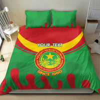Personalised Mauritania Independence Day Bedding Set Coat Of Arms With Map Flag Color - Wonder Print Shop