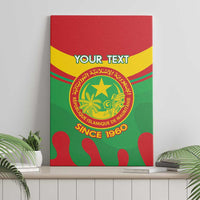 Personalised Mauritania Independence Day Canvas Wall Art Coat Of Arms With Map Flag Color - Wonder Print Shop