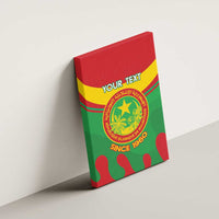 Personalised Mauritania Independence Day Canvas Wall Art Coat Of Arms With Map Flag Color - Wonder Print Shop