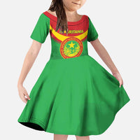 Personalised Mauritania Independence Day Family Matching Off Shoulder Maxi Dress and Hawaiian Shirt Coat Of Arms With Map Flag Color - Wonder Print Shop