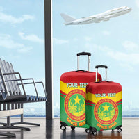 Personalised Mauritania Independence Day Luggage Cover Coat Of Arms With Map Flag Color - Wonder Print Shop