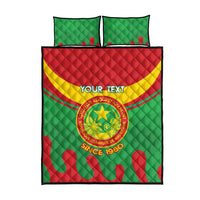 Personalised Mauritania Independence Day Quilt Bed Set Coat Of Arms With Map Flag Color - Wonder Print Shop