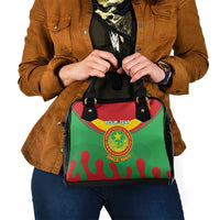 Personalised Mauritania Independence Day Shoulder Handbag Coat Of Arms With Map Flag Color