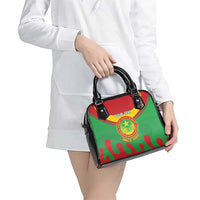 Personalised Mauritania Independence Day Shoulder Handbag Coat Of Arms With Map Flag Color