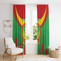 Personalised Mauritania Independence Day Window Curtain Coat Of Arms With Map Flag Color - Wonder Print Shop