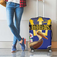 Barbados Independence Day Luggage Cover 30 November Brown Pelican With Trident - Wonder Print Shop