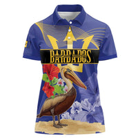 Barbados Independence Day Women Polo Shirt 30 November Brown Pelican With Trident - Wonder Print Shop