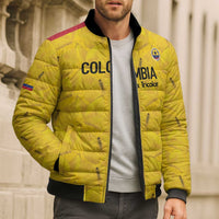Colombia Football Custom Bomber Puffer Jacket 2026 Butterflies Orange-barred Sulphur - Wonder Print Shop