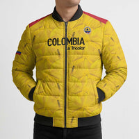 Colombia Football Custom Bomber Puffer Jacket 2026 Butterflies Orange-barred Sulphur - Wonder Print Shop