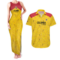 Colombia Football Custom Couples Matching Tank Maxi Dress and Hawaiian Shirt 2026 Butterflies Orange-barred Sulphur - Wonder Print Shop