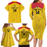 Colombia Football Custom Family Matching Long Sleeve Bodycon Dress and Hawaiian Shirt 2026 Butterflies Orange-barred Sulphur - Wonder Print Shop
