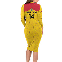 Colombia Football Custom Family Matching Long Sleeve Bodycon Dress and Hawaiian Shirt 2026 Butterflies Orange-barred Sulphur - Wonder Print Shop