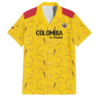 Colombia Football Custom Family Matching Off The Shoulder Long Sleeve Dress and Hawaiian Shirt 2026 Butterflies Orange-barred Sulphur - Wonder Print Shop