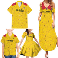 Colombia Football Custom Family Matching Summer Maxi Dress and Hawaiian Shirt 2026 Butterflies Orange-barred Sulphur - Wonder Print Shop
