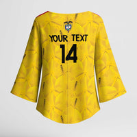 Colombia Football Custom Kimono Sleeve Blouse 2026 Butterflies Orange-barred Sulphur - Wonder Print Shop