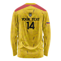 Colombia Football Custom Long Sleeve Shirt 2026 Butterflies Orange-barred Sulphur - Wonder Print Shop