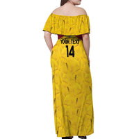 Colombia Football Custom Off Shoulder Maxi Dress 2026 Butterflies Orange-barred Sulphur - Wonder Print Shop