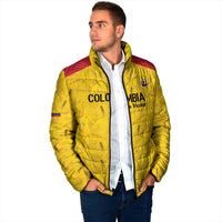 Colombia Football Custom Padded Jacket 2026 Butterflies Orange-barred Sulphur - Wonder Print Shop