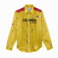 Colombia Football Custom Women Casual Shirt 2026 Butterflies Orange-barred Sulphur - Wonder Print Shop