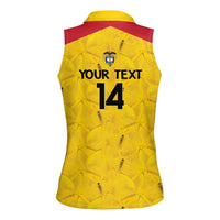 Colombia Football Custom Women Sleeveless Polo Shirt 2026 Butterflies Orange-barred Sulphur - Wonder Print Shop