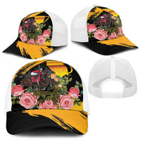 Australia Melbourne Cup Day Baseball Net Cap Horse Racing Trophy With Roses - Wonder Print Shop