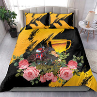 Australia Melbourne Cup Day Bedding Set Horse Racing Trophy With Roses - Wonder Print Shop