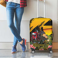 Australia Melbourne Cup Day Luggage Cover Horse Racing Trophy With Roses - Wonder Print Shop
