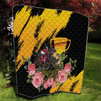 Australia Melbourne Cup Day Quilt Horse Racing Trophy With Roses - Wonder Print Shop