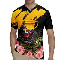 Personalised Australia Melbourne Cup Day Rugby Jersey Horse Racing Trophy With Roses - Wonder Print Shop