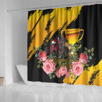 Australia Melbourne Cup Day Shower Curtain Horse Racing Trophy With Roses - Wonder Print Shop