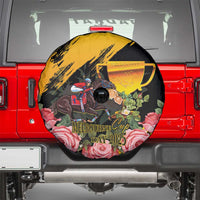 Australia Melbourne Cup Day Spare Tire Cover Horse Racing Trophy With Roses - Wonder Print Shop