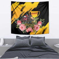 Australia Melbourne Cup Day Tapestry Horse Racing Trophy With Roses - Wonder Print Shop