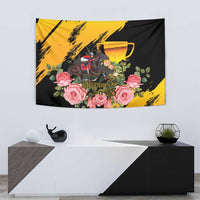 Australia Melbourne Cup Day Tapestry Horse Racing Trophy With Roses - Wonder Print Shop