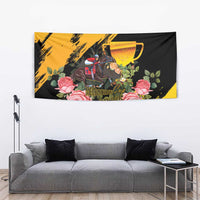 Australia Melbourne Cup Day Tapestry Horse Racing Trophy With Roses - Wonder Print Shop