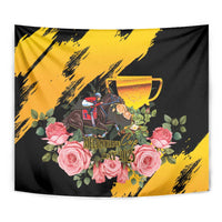 Australia Melbourne Cup Day Tapestry Horse Racing Trophy With Roses - Wonder Print Shop