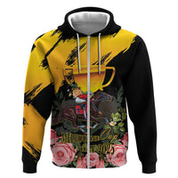 Personalised Australia Melbourne Cup Day Zip Hoodie Horse Racing Trophy With Roses - Wonder Print Shop