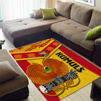Custom Papua New Guinea Rugby Area Rug 2023 Go Kumuls Pacific Dynamic Style - Wonder Print Shop