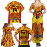 Custom Papua New Guinea Rugby Family Matching Summer Maxi Dress and Hawaiian Shirt 2023 Go Kumuls Pacific Dynamic Style - Wonder Print Shop