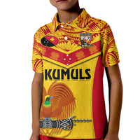 Custom Papua New Guinea Rugby Kid Polo Shirt 2023 Go Kumuls Pacific Dynamic Style - Wonder Print Shop