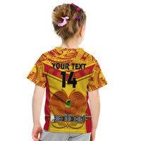 Custom Papua New Guinea Rugby Kid T Shirt 2023 Go Kumuls Pacific Dynamic Style - Wonder Print Shop