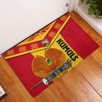 Papua New Guinea Rugby Rubber Doormat 2023 Go Kumuls Pacific Dynamic Style - Wonder Print Shop