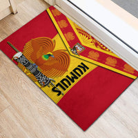 Papua New Guinea Rugby Rubber Doormat 2023 Go Kumuls Pacific Dynamic Style - Wonder Print Shop